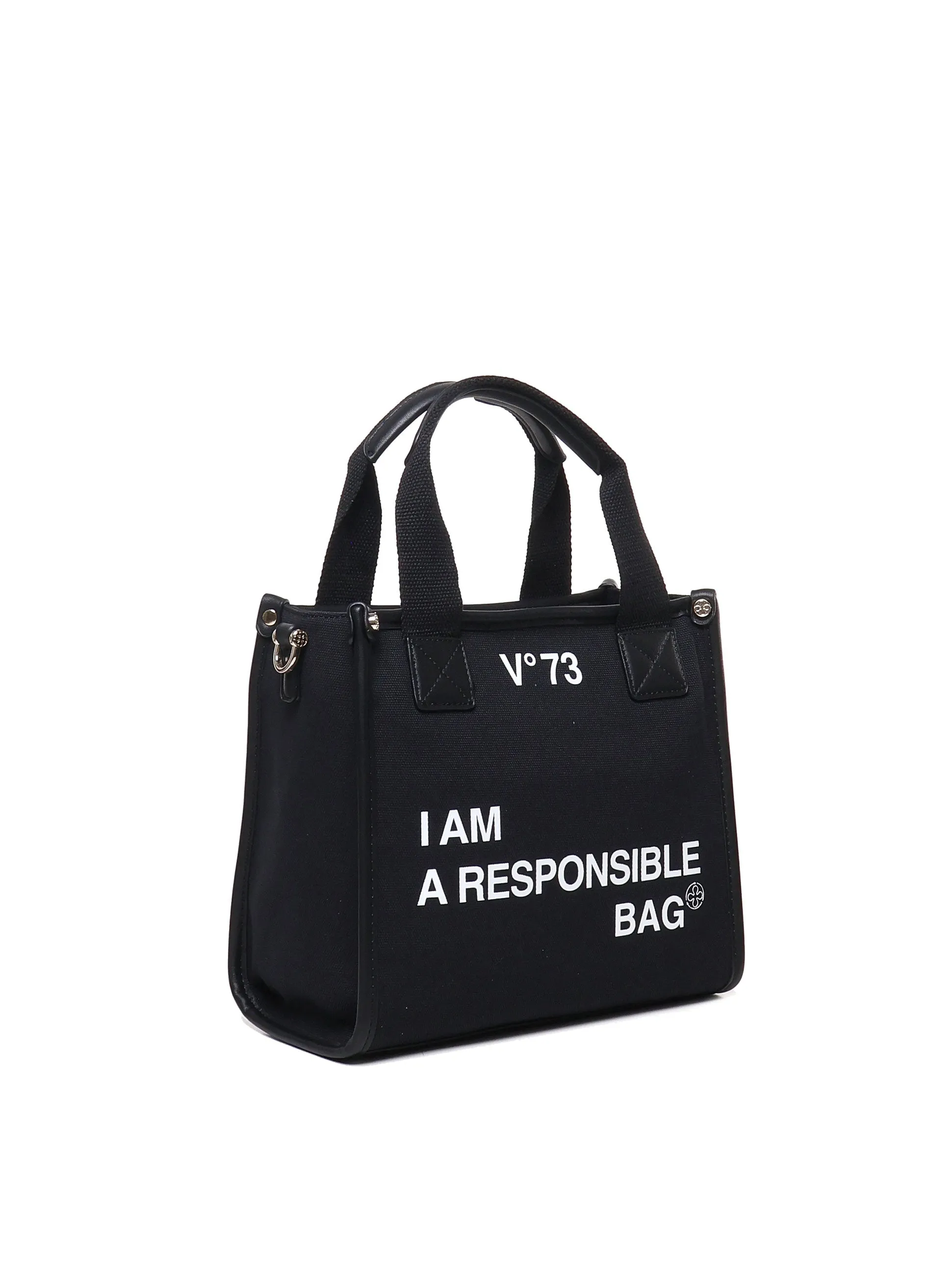 Eco-Leather Responsibility Tote Bag in Black
