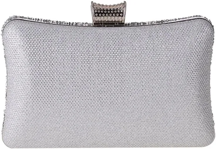 Europe and the United States popular women's bags classic box women's bags diamond encrusted clutch celebrity dinner bag(D)