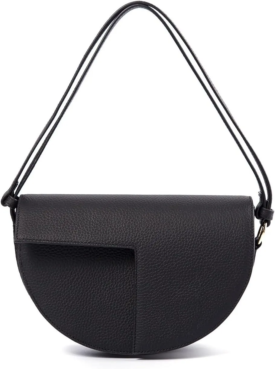 Fashion Waterproof Leather Shoulder Bags, Classic lightweight Saddle Bag Purses,Designer Underarm Bag for Women