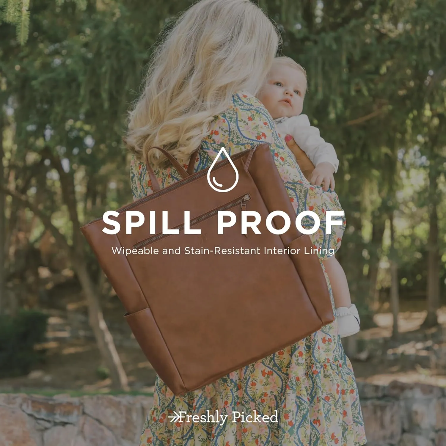 Freshly Picked Minimal Diaper Bag Backpack, Amber