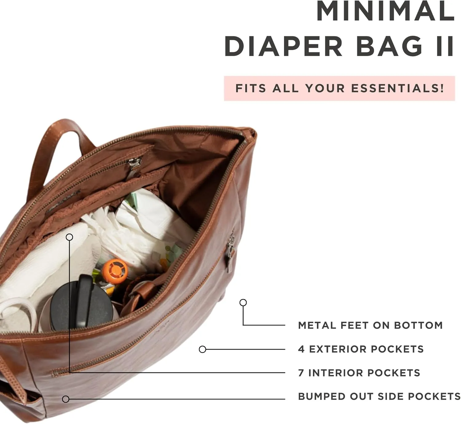 Freshly Picked Minimal Diaper Bag Backpack, Thistle