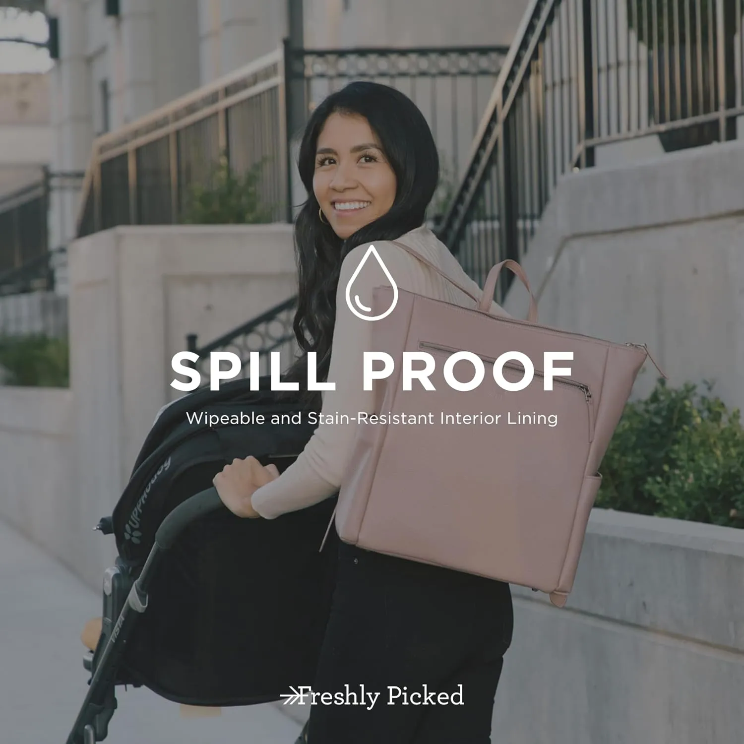 Freshly Picked Minimal Diaper Bag Backpack, Thistle