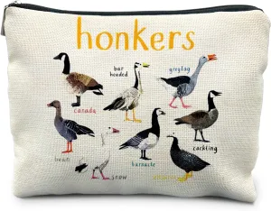 Funny Honker Bird Makeup Bag, Bird Gifts for Bird Lovers Women, Bird Watching Gifts, Bird Watcher Gifts, Woodpeckers Cosmetic Bags for Women, Bird Lover Gifts Makeup Pouch