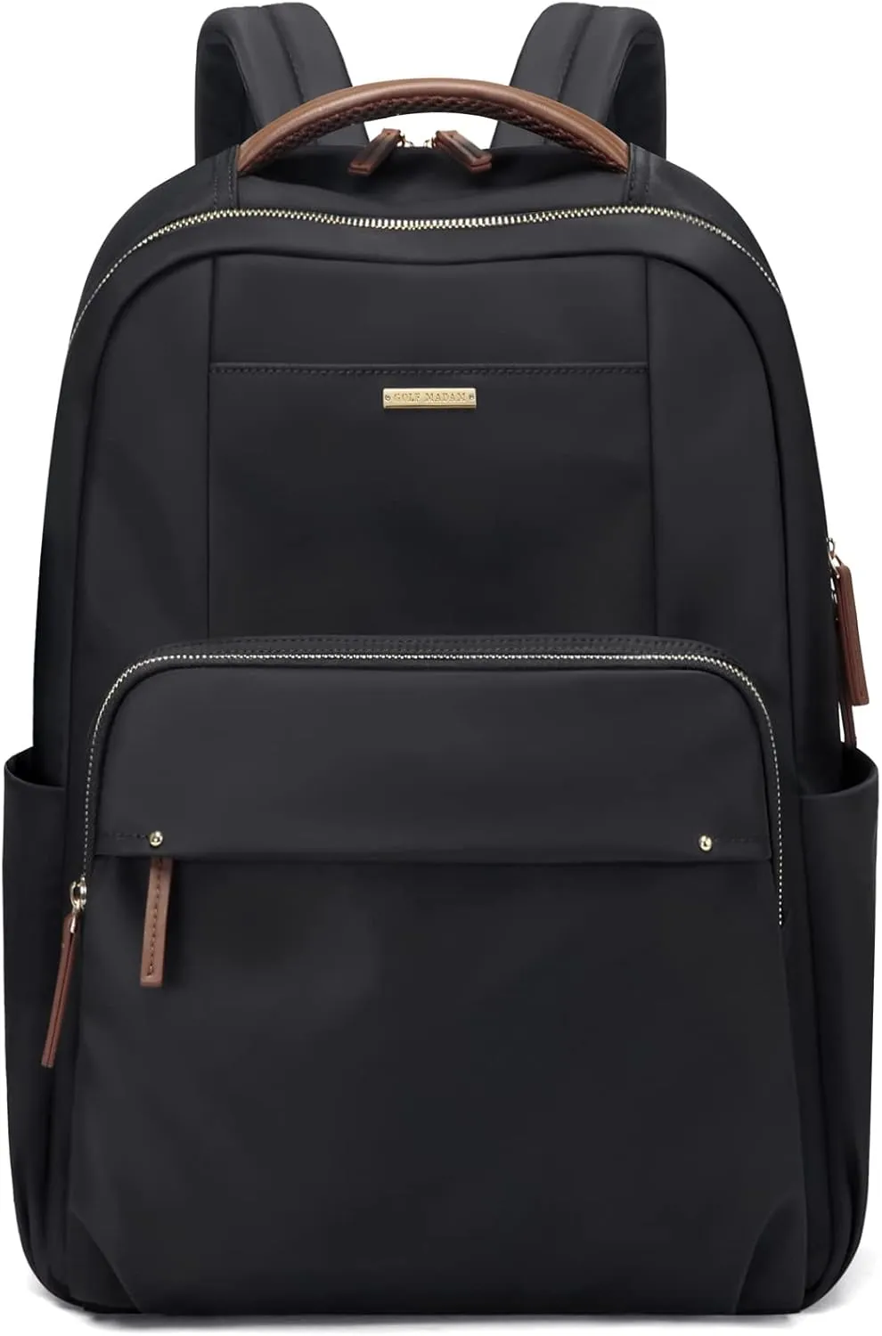 GOLF SUPAGS Laptop Backpack for Women Computer Bag Casual Daypack Fits 15.6 Inch Notebook Work Travel Backpacks (Black)