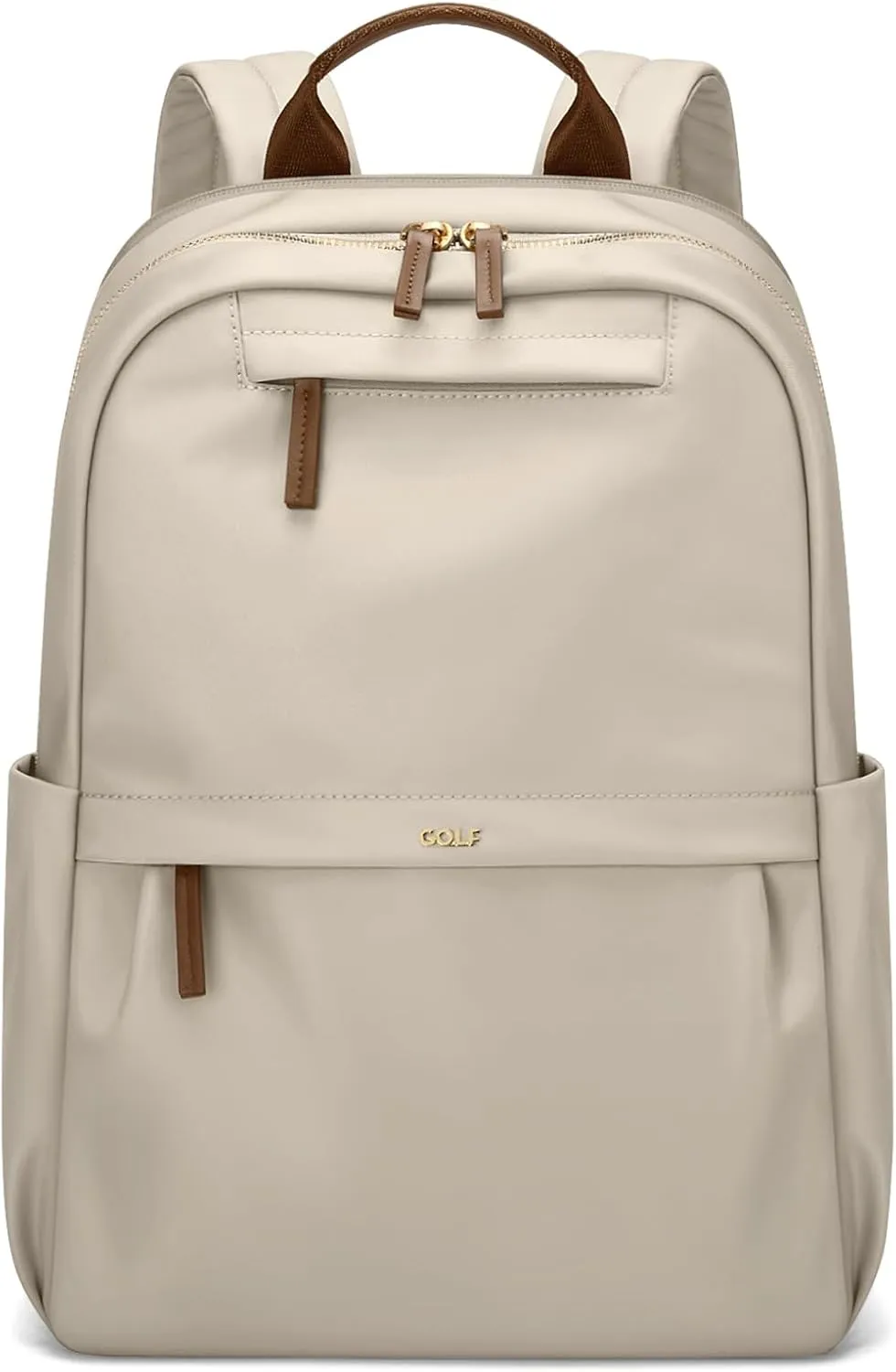GOLF SUPAGS Laptop Backpack for Women Work Travel Backpacks Computer Bag Casual Daypack Fits 14 Inch Notebook (Apricot)