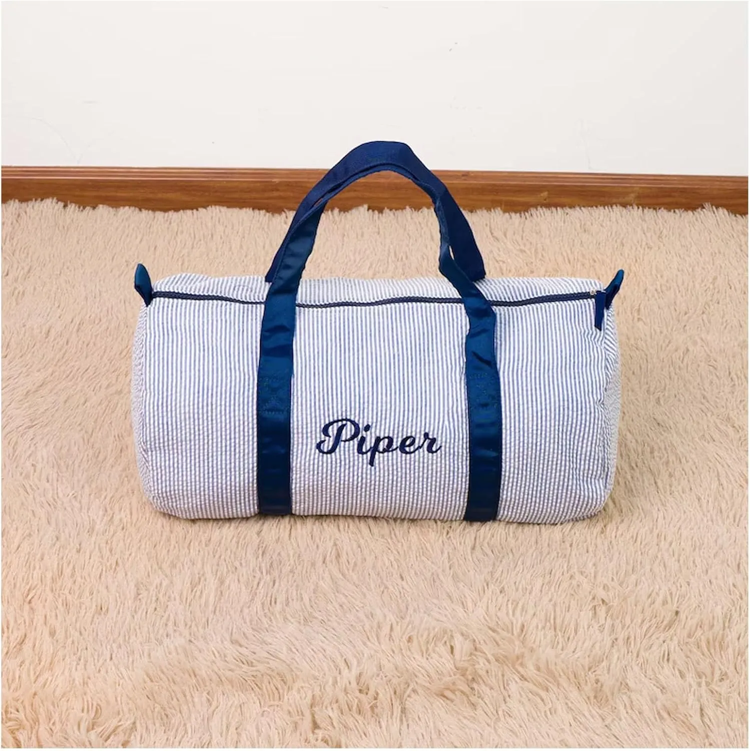 gorm Personalized Embroidered Kids Duffel Bag, Toddler Diaper Bag, Child Gifts, Overnight Bag, Dance Bag,Custom Name Backpack, Embroidered Backpack Adult (BLUE,46x24cm)