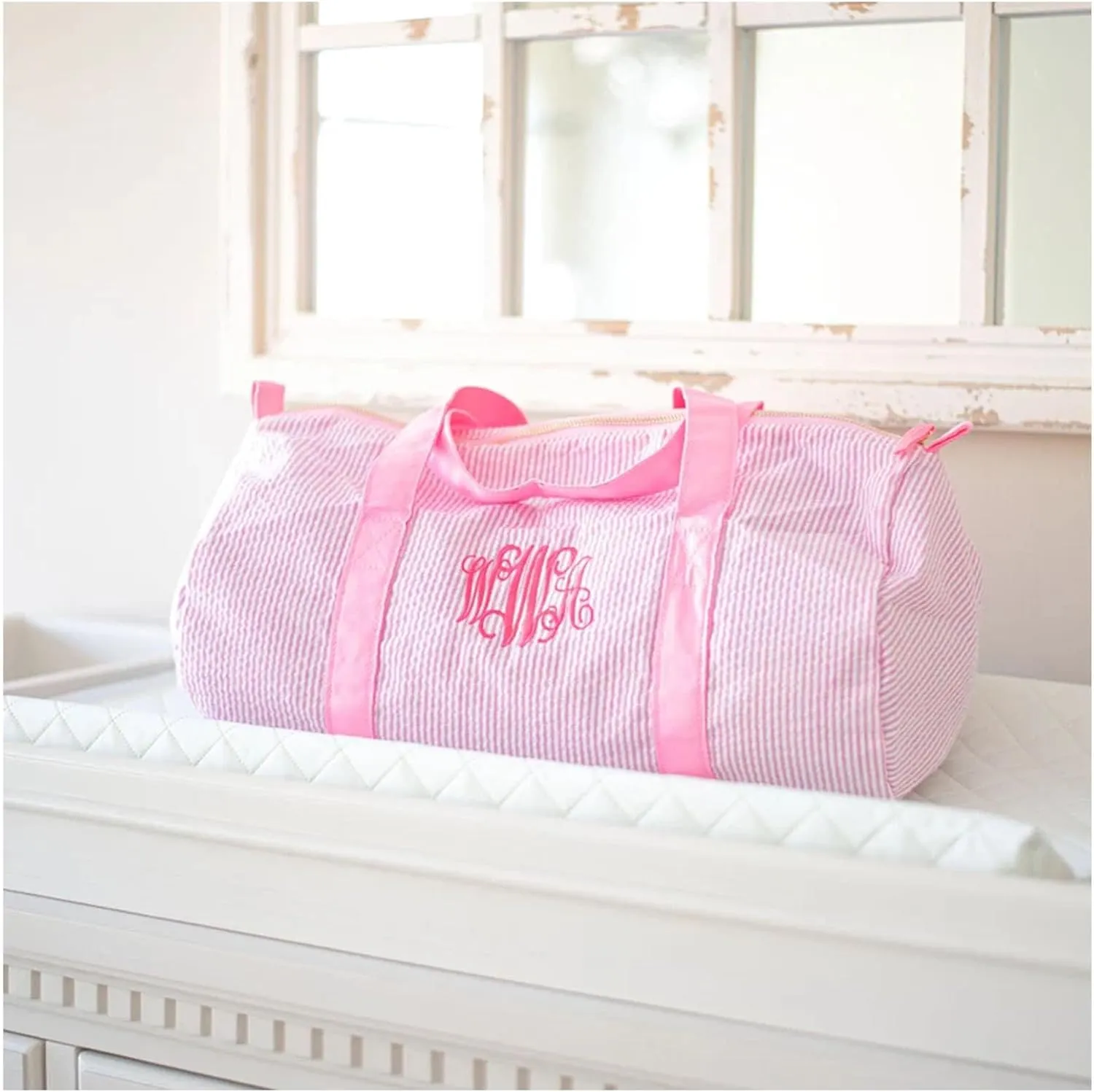 gorm Personalized Embroidered Kids Duffel Bag, Toddler Diaper Bag, Child Gifts, Overnight Bag, Dance Bag,Custom Name Backpack, Embroidered Backpack Adult (PINK,46x24cm)