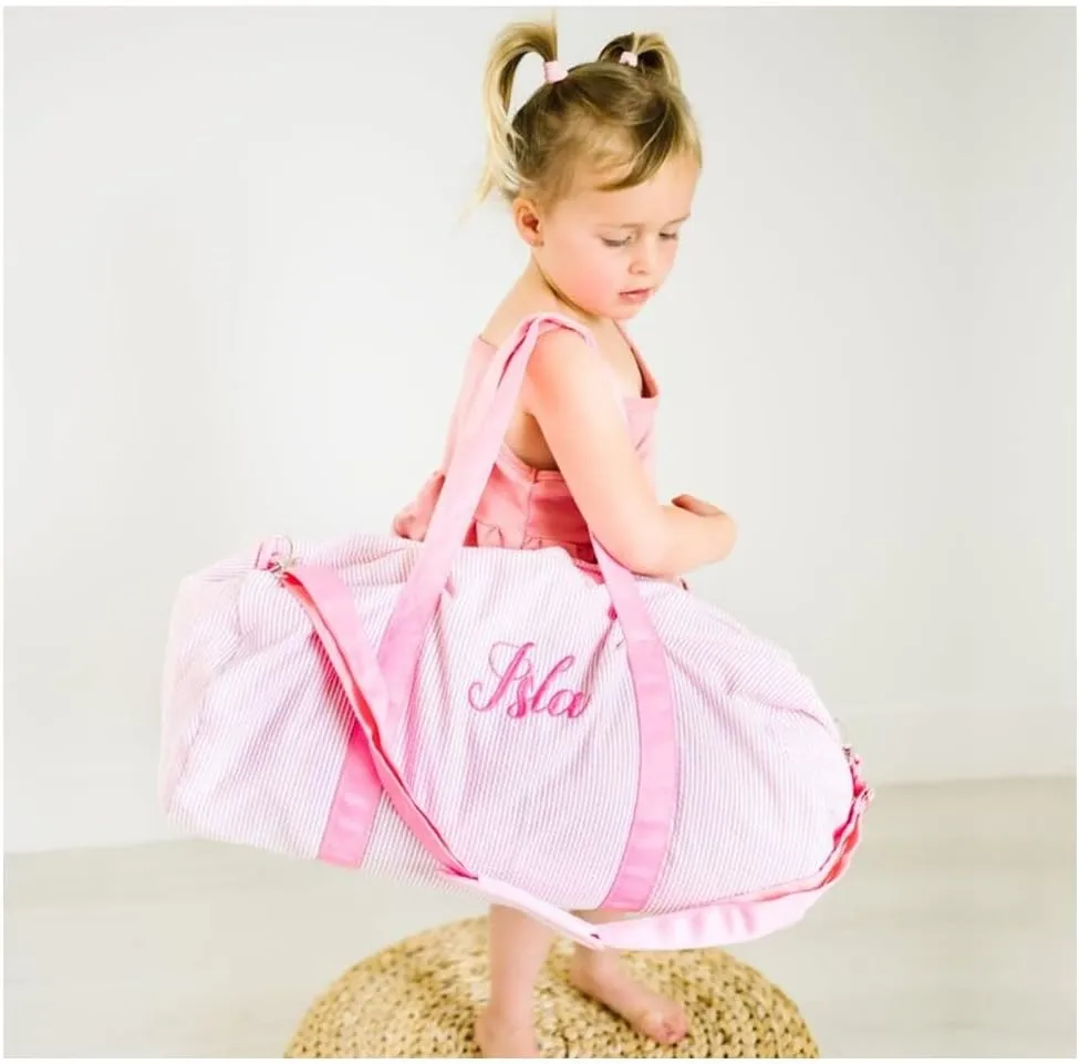 gorm Personalized Embroidered Kids Duffel Bag, Toddler Diaper Bag, Child Gifts, Overnight Bag, Dance Bag,Custom Name Backpack, Embroidered Backpack Adult (PINK,46x24cm)