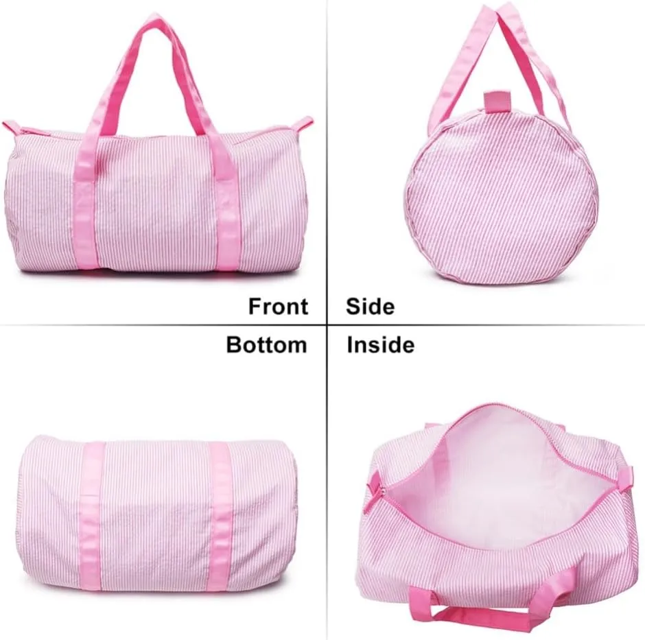 gorm Personalized Embroidered Kids Duffel Bag, Toddler Diaper Bag, Child Gifts, Overnight Bag, Dance Bag,Custom Name Backpack, Embroidered Backpack Adult (PINK,46x24cm)