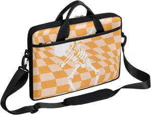 Halloween Skull Modern Laptop Shoulder Bag Tablet Computer Notebook Sleeve Messenger Bags Carrying Case with Strap Briefcase Tote for 14 15 in Laptops