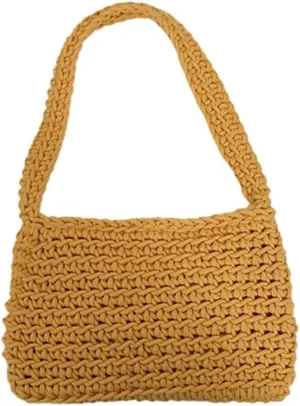 Handcrafted Crochet Cotton Handwoven Boho Knit Beach Shoulder & Tote Bag for Women Summer Vacation Essential