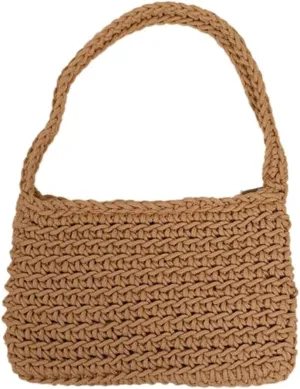 Handcrafted Crochet Cotton Handwoven Boho Knit Beach Shoulder & Tote Bag for Women Summer Vacation Essential