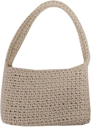 Handcrafted Crochet Cotton Handwoven Boho Knit Beach Shoulder & Tote Bag for Women Summer Vacation Essential
