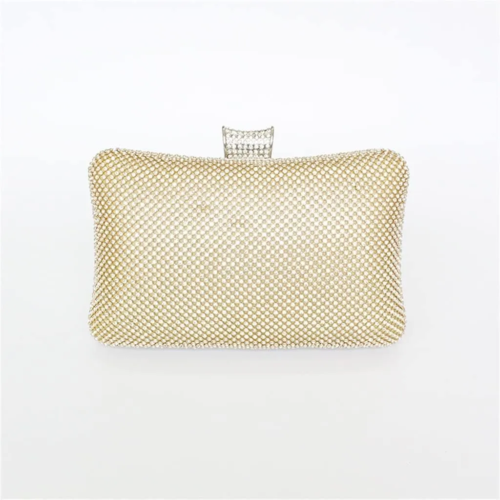 Handmade Rhinestone Atmospheric Dinner Bag Classic Diamond-Encrusted Evening Bag Women's Pie Rival Take The Bag(D)