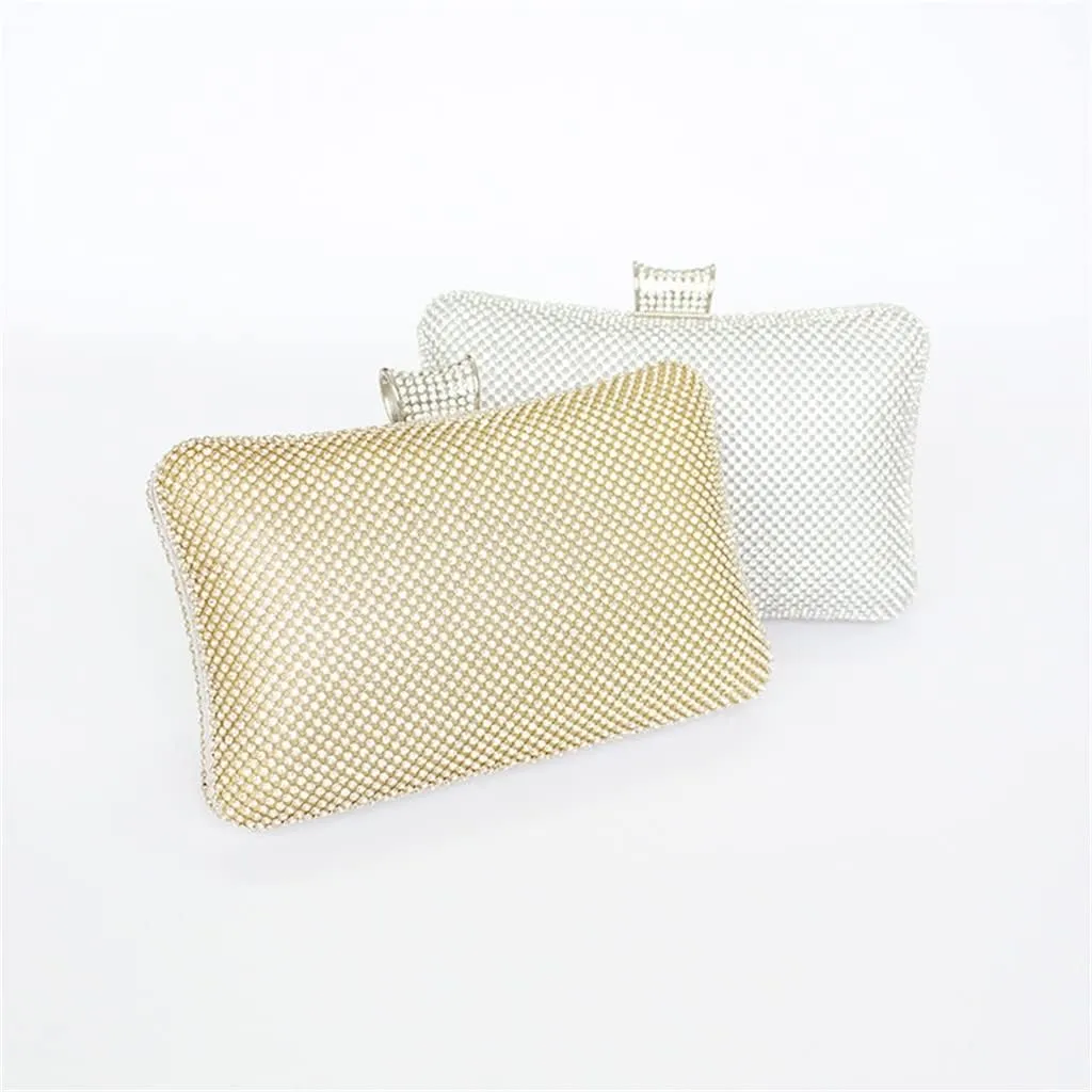 Handmade Rhinestone Atmospheric Dinner Bag Classic Diamond-Encrusted Evening Bag Women's Pie Rival Take The Bag(D)