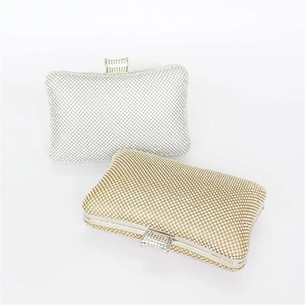Handmade Rhinestone Atmospheric Dinner Bag Classic Diamond-Encrusted Evening Bag Women's Pie Rival Take The Bag(D)