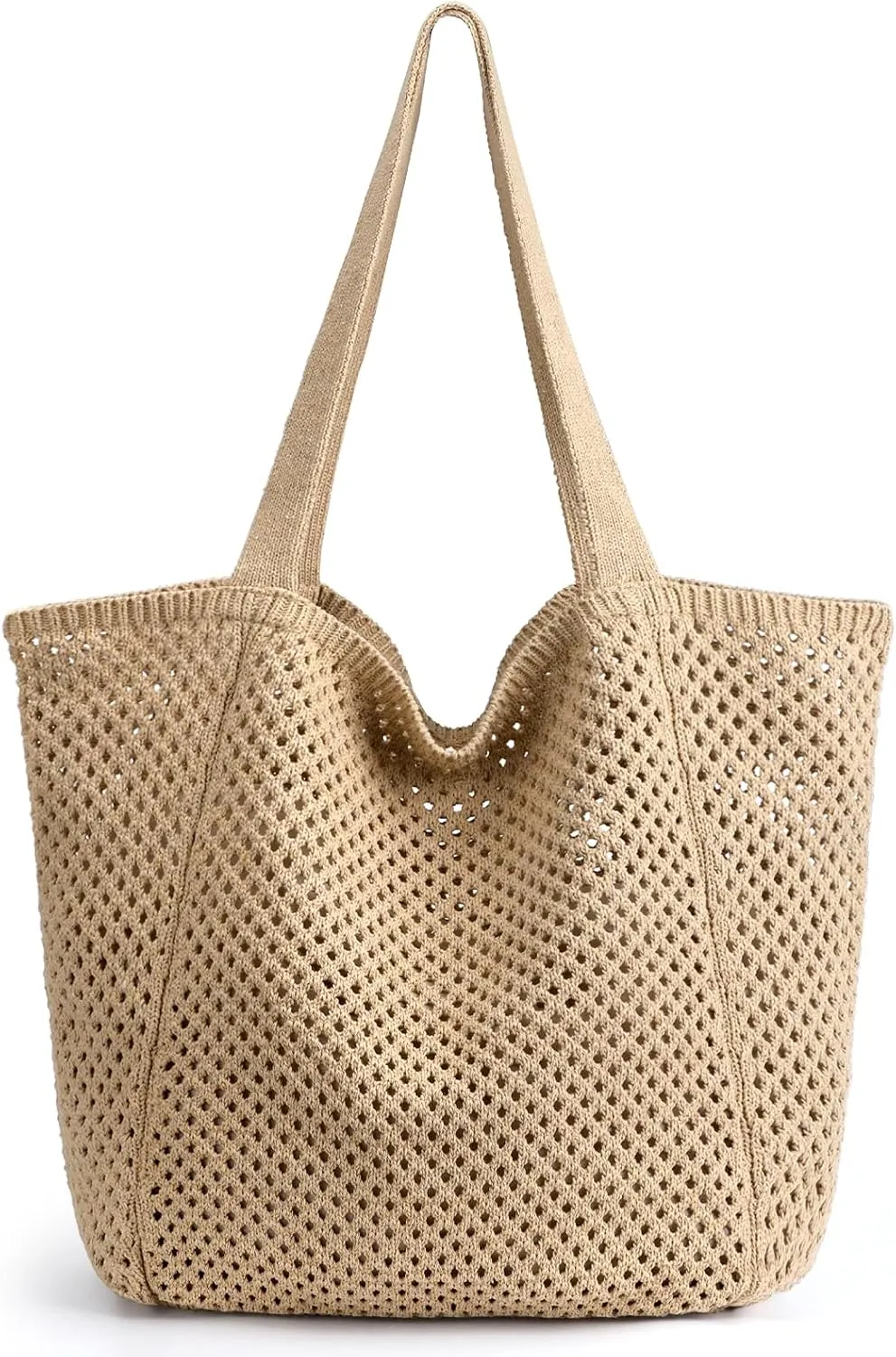 hatisan Crochet Bags for Women - Summer Beach Tote, Aesthetic Hippie Knit Bag