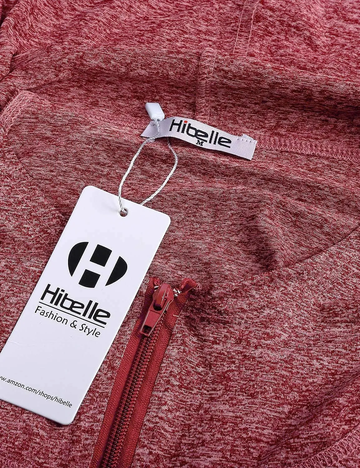 Hibelle Women's Full-Zip Fleece Lined Hoodie Sports Sweatshirts with Handy Pockets & Inside Pocket