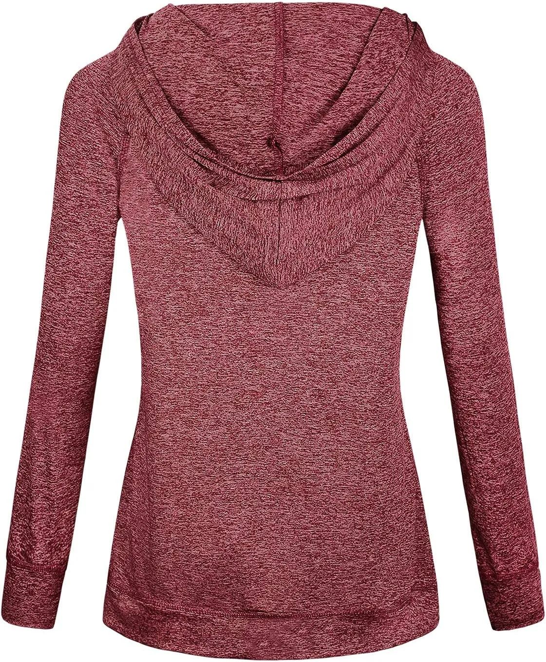 Hibelle Women's Full-Zip Fleece Lined Hoodie Sports Sweatshirts with Handy Pockets & Inside Pocket