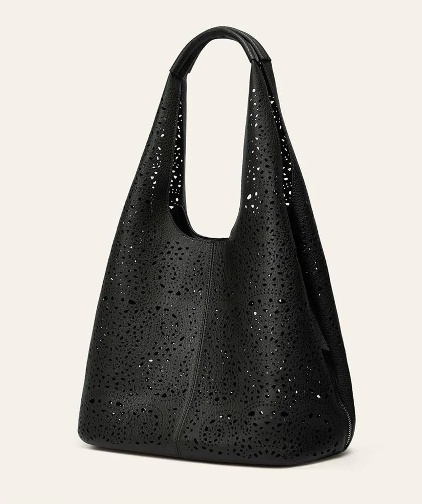 Hollow Out Hobo Bags for Women Boho PU Leather Handbag with Inner Bag Shoulder Bags for Beach Travel Vacation