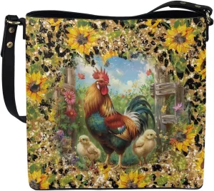HUGS IDEA Boho Bags for Women Leather Handbag Shoulder Bucket Crossbody Purse