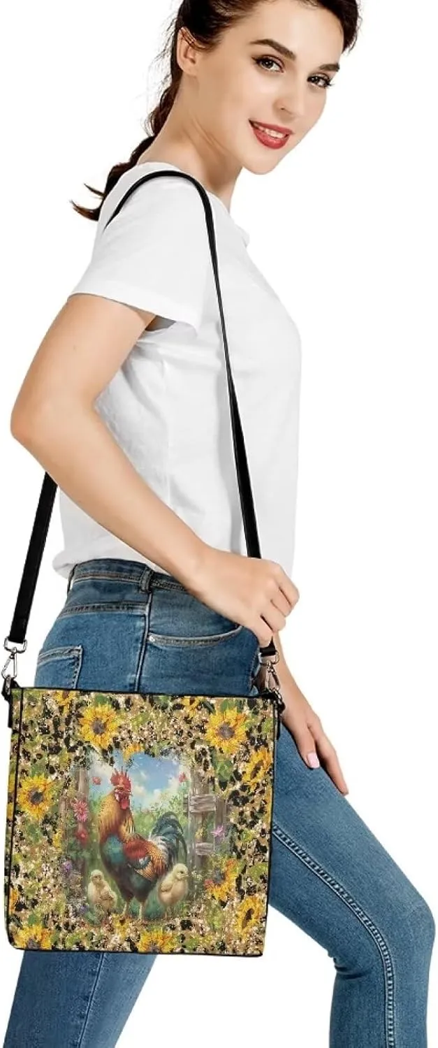 HUGS IDEA Boho Bags for Women Leather Handbag Shoulder Bucket Crossbody Purse