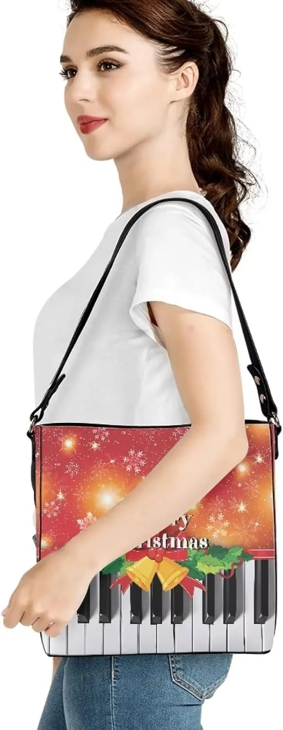 HUGS IDEA Boho Bags for Women Leather Handbag Shoulder Bucket Crossbody Purse