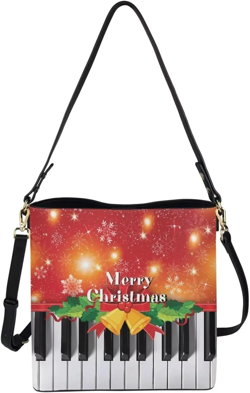HUGS IDEA Boho Bags for Women Leather Handbag Shoulder Bucket Crossbody Purse