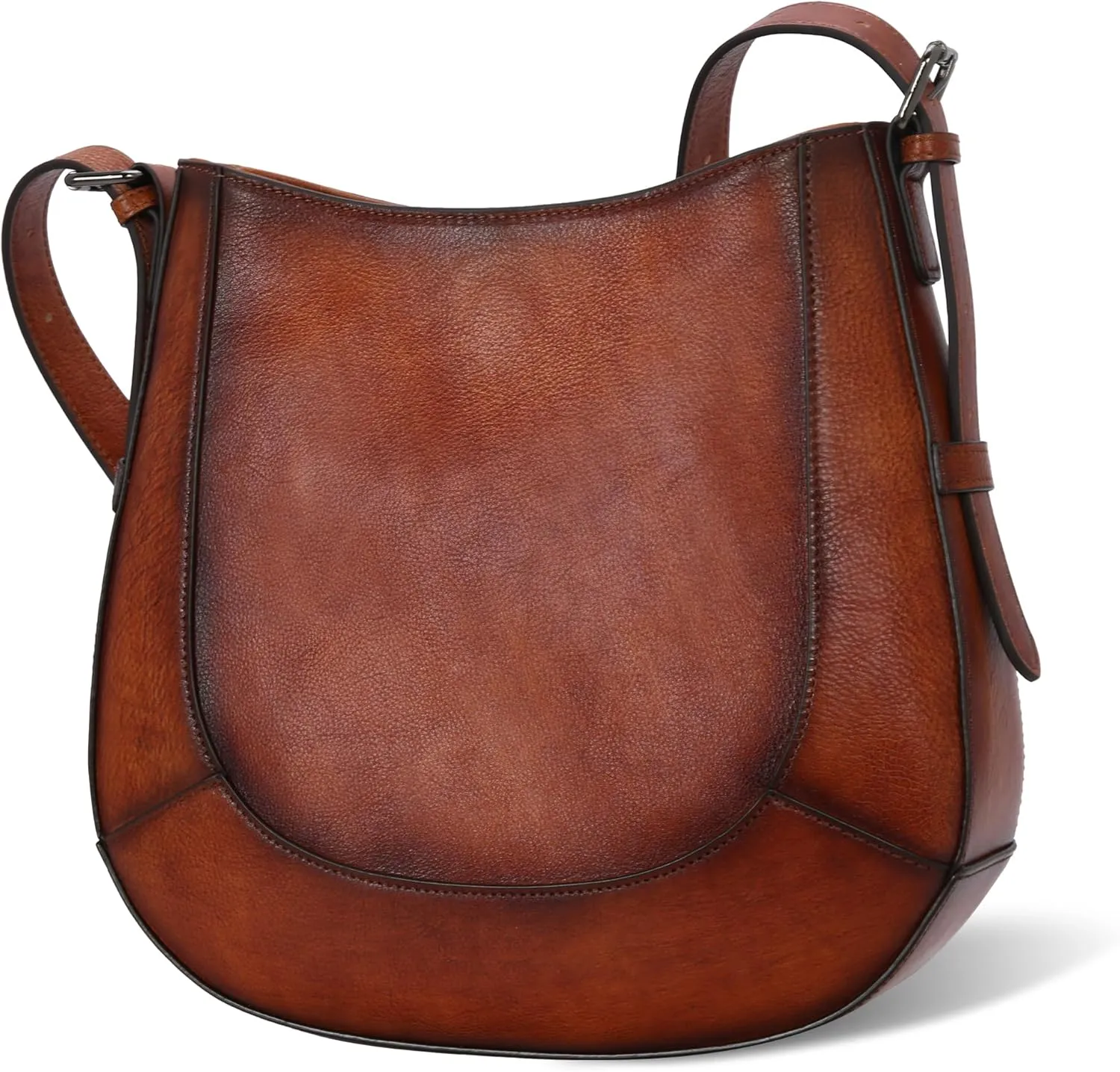 Iswee Shoulder Purses for Women Brown Leather Purses and Handbags Crossbody Bag Satchel