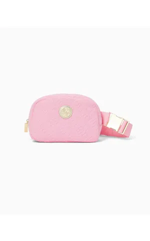 Jeanie Quilted Belt Bag Conch Shell Pink