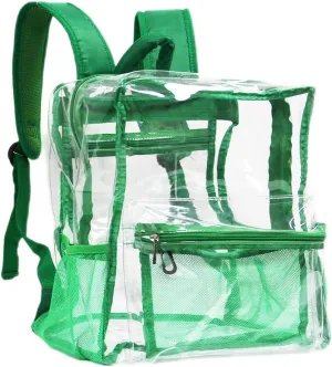 KekeInt'l Clear Backpack Heavy Duty PVC Clear Backpack, 40lbs(Green)