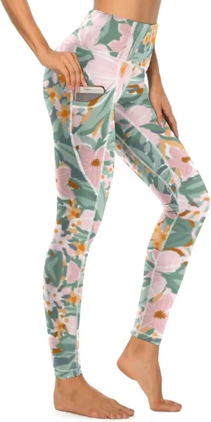 KevaMolly Women's Workout Leggings with Pockets - Thick, High-Waist, 4-Way Stretch Running Yoga Pants