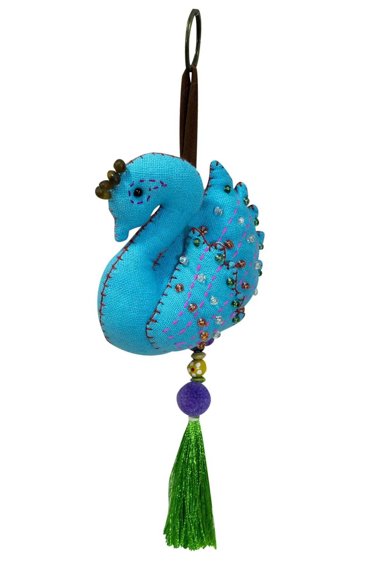 Keyrings handmade lucky charm Swan
