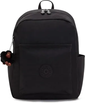 Kipling Women's Bennett, Lightweight, Minimal, Nylon Laptop Backpack, Black Tonal, 12''L x 15''H x 6.25''D,KI2151