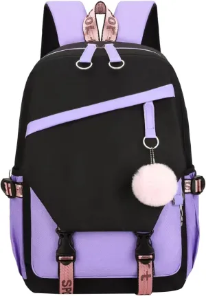 Ladies Multipurpose Design Handbag Comfortable Practical Layered Backpacks Anti Theft Crossbody Bags for Women(Purple)