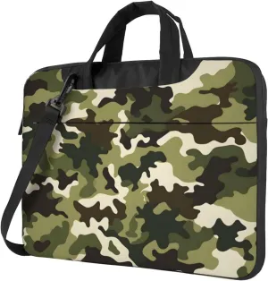 Laptop Bag Case Classic Green Camo Pattern Computer Messenger Shoulder Bag Laptop Sleeve Briefcase