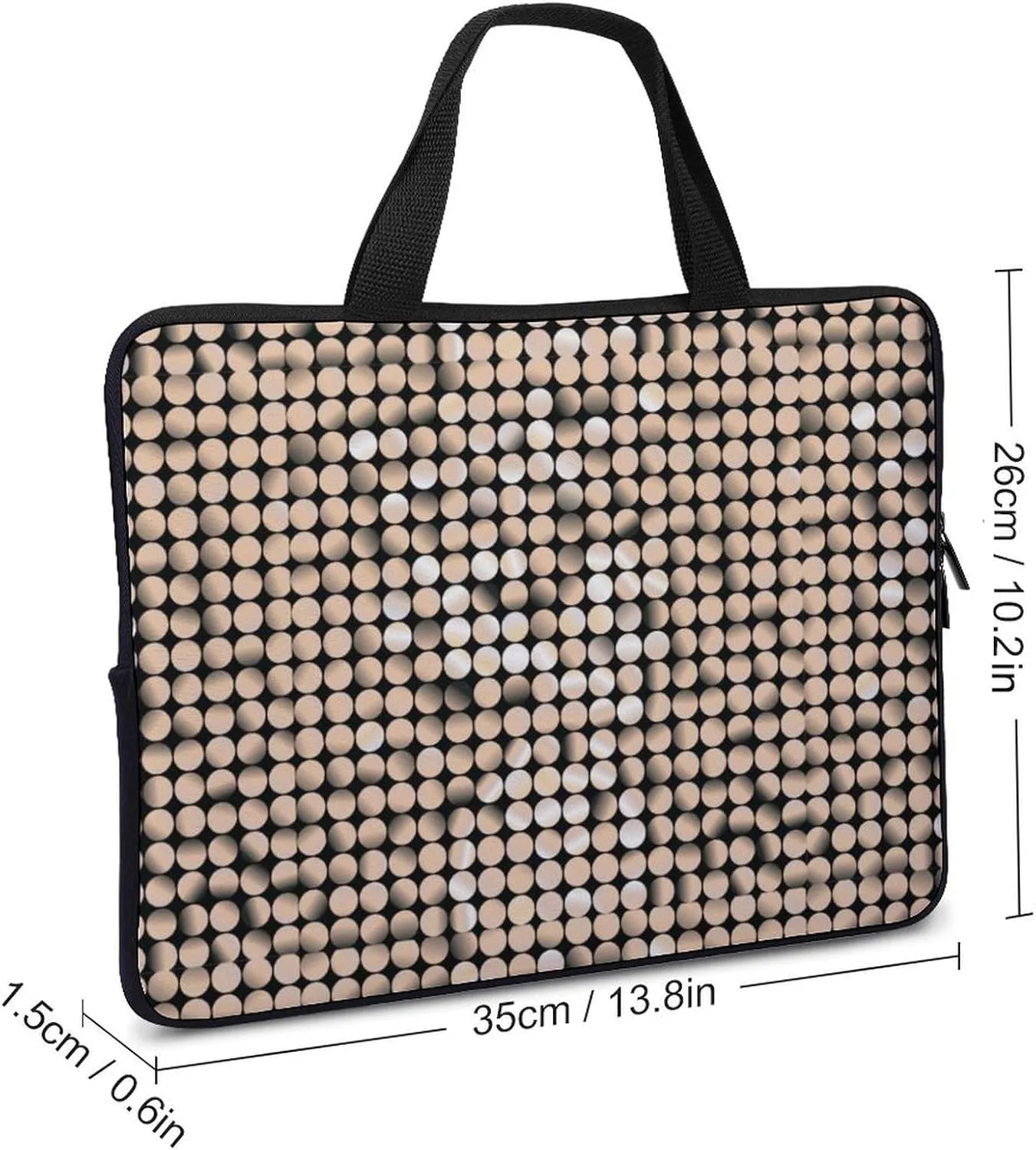 Laptop Case Sleeve Travel Golen Mosaic HandBag Laptop Bag Shock-proof Classic Protective Computer Cover Tote Briefcase