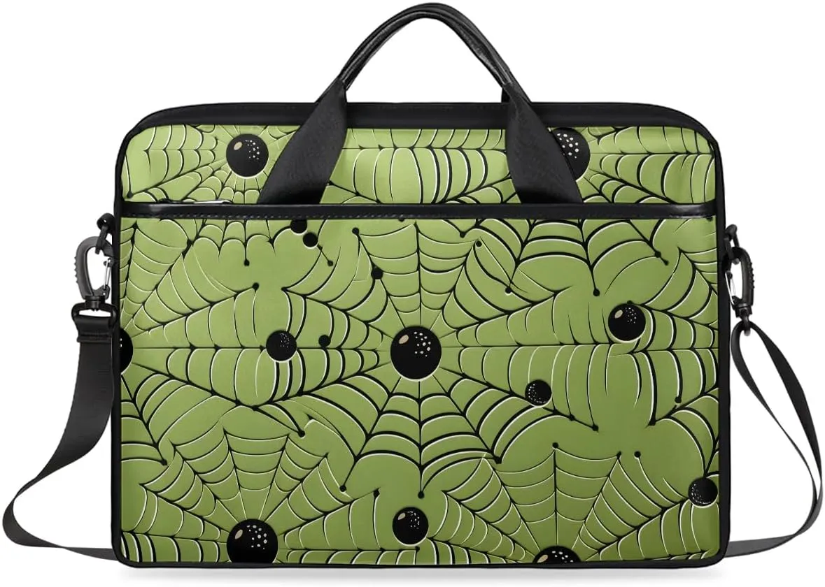 Laptop Shoulder Bag Halloween Modern Pattern Tablet Computer Notebook Sleeve Messenger Bags Carrying Case with Strap Briefcase Tote for 14 15 in Laptops