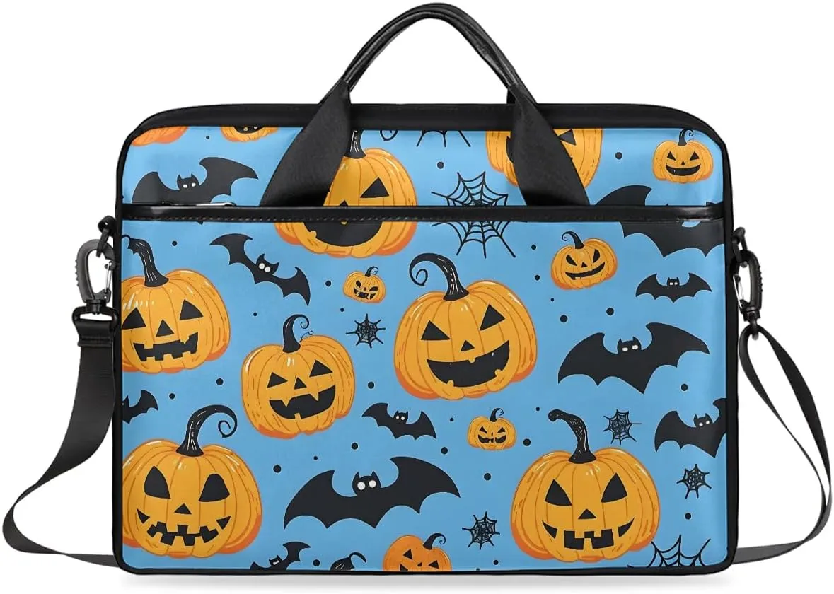 Laptop Shoulder Bag Halloween Party Modern Design Tablet Computer Notebook Sleeve Messenger Bags Carrying Case with Strap Briefcase Tote for 14 15 in Laptops