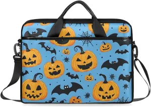 Laptop Shoulder Bag Halloween Party Modern Design Tablet Computer Notebook Sleeve Messenger Bags Carrying Case with Strap Briefcase Tote for 14 15 in Laptops