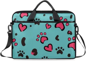 Laptop Shoulder Bag Heart Shape Modern Tablet Computer Notebook Sleeve Messenger Bags Carrying Case with Strap Briefcase Tote for 14 15 in Laptops