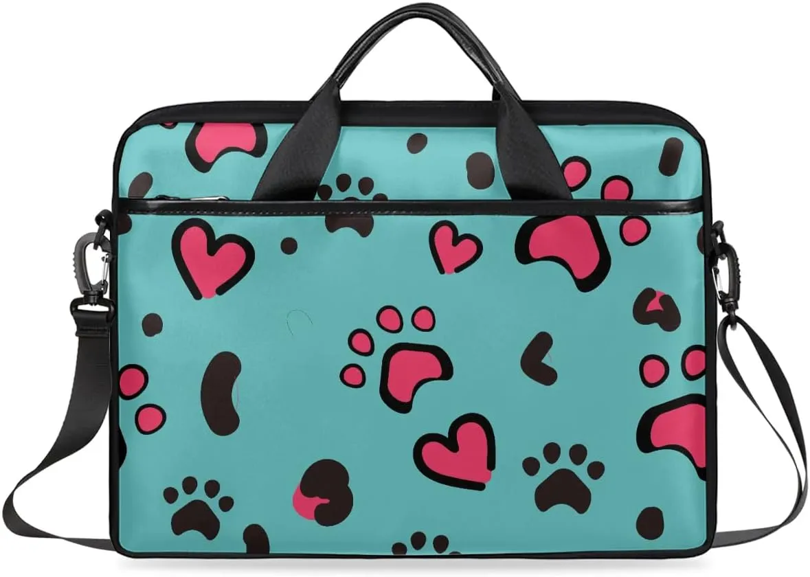 Laptop Shoulder Bag Heart Shape Modern Tablet Computer Notebook Sleeve Messenger Bags Carrying Case with Strap Briefcase Tote for 14 15 in Laptops