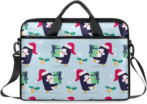 Laptop Shoulder Bag Modern Xmas Tablet Computer Notebook Sleeve Messenger Bags Carrying Case with Strap Briefcase Tote for 14 15 in Laptops