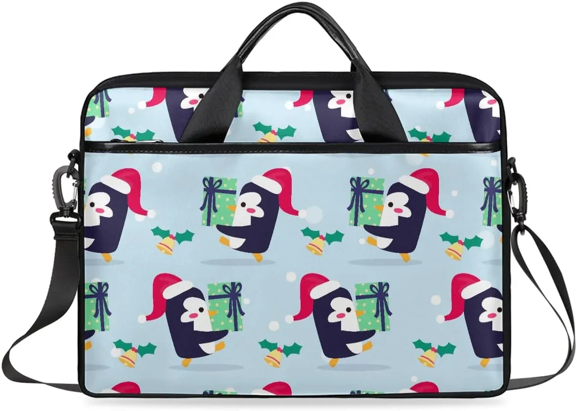 Laptop Shoulder Bag Modern Xmas Tablet Computer Notebook Sleeve Messenger Bags Carrying Case with Strap Briefcase Tote for 14 15 in Laptops