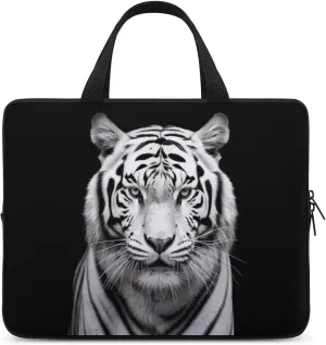 Laptop Sleeve with Handle Black And White Tiger Laptop Sleeve Bag Ultra-Thin Computer Bag Cover for 12-17 Inch