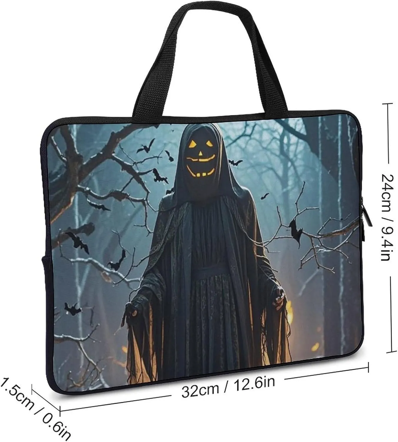 Laptop Sleeve with Handle Ghosts Haunt The Night Laptop Sleeve Bag Ultra-Thin Computer Bag Cover for 12-17 Inch