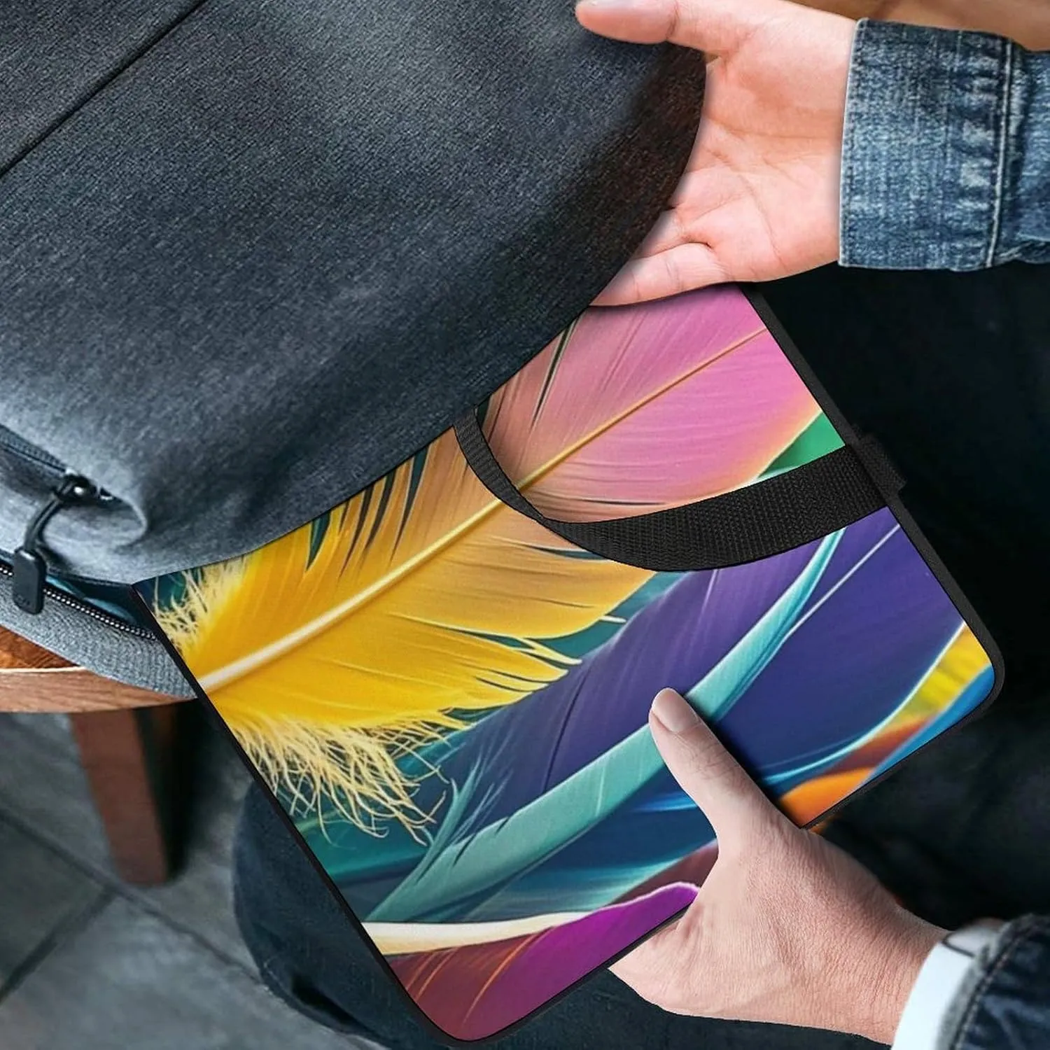 Laptop Sleeve with Handle Lots of Feathers Laptop Sleeve Bag Ultra-Thin Computer Bag Cover for 12-17 Inch