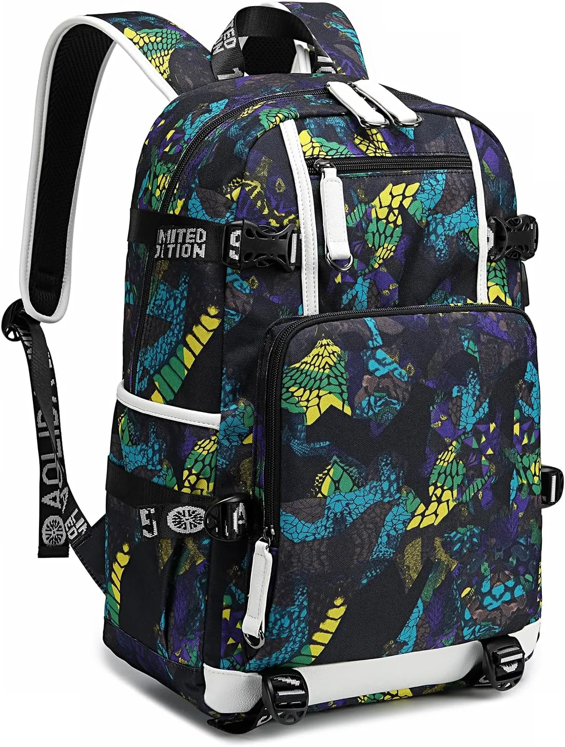 Large Capacity Custom Laptop Backpack With USB Charging Port, Personalized College Bag, Durable Outdoor Bags Mochila (Mixed Color Yellow)