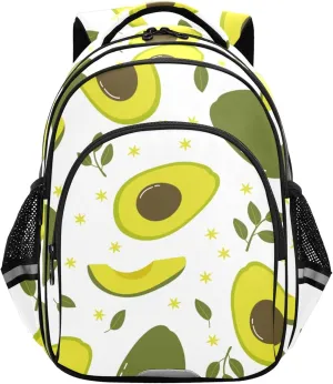 Large Casual Daypack for Men Women - Avocado Leaves Flowers Lightweight Travel Laptop Backpack Shoulder Bag Hiking Backpacks