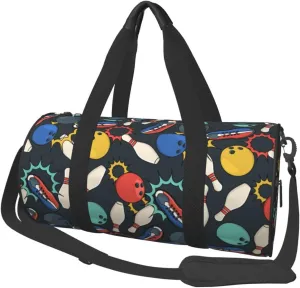 Large Duffle Bag for Travel - Bowling Ball Gym Bag for Women Men, Foldable Travel Bags for Women Men with Zippered Multiple Pockets